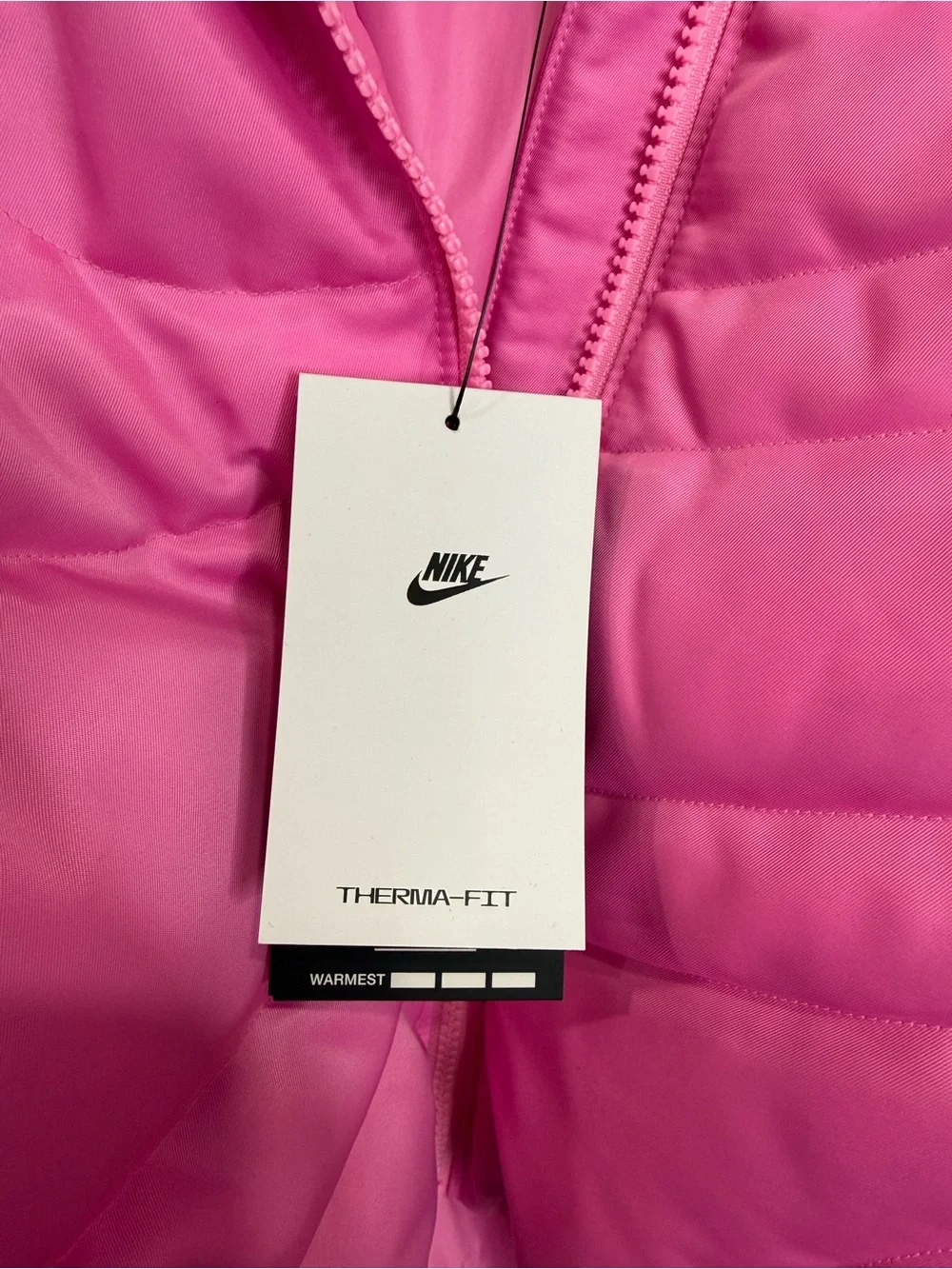 Womens Pink Nike Puffer Jacket with Hood